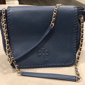 Authentic Tory Burch Navy Large Chain Strap Purse